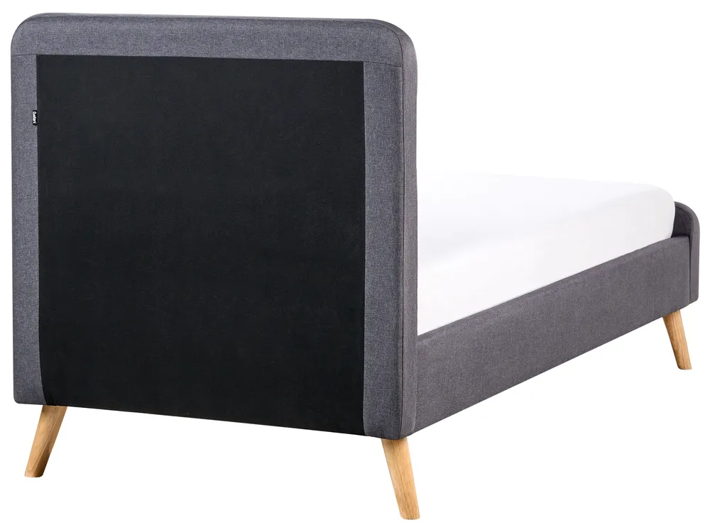 Säng med lamellram RENNES 90 x 200 cm Mörkgrå_679872