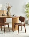 Set of 2 Dining Chairs OVERLY Wood Brown Ash Wood