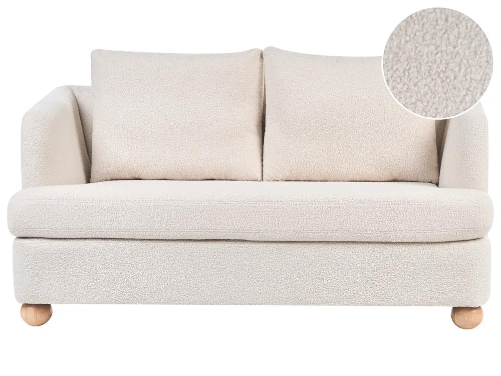 Sofa 2 Seater RATTVIK Boucle Off-White