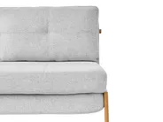 Living Room Set 3 Seater EDLAND with Pouffe Fabric Light Grey_1040973