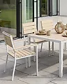 Set of 6 Garden Chairs COMO Beige