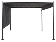 Paviljonki LED-valo PARGA 310 cm 310 cm Metalli Tummanharmaa_827680