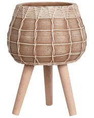 Elevated Plant Pot DARMERA 30 cm Light Brown_937324