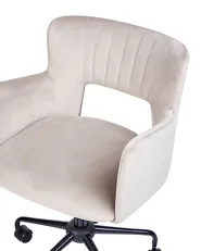 Skrivbordsstol SANILAC II Sammet Taupe_855173