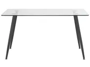 Ruokapöytä MIDLAND Musta 140 cm 80 cm Karkaistu lasi_785946