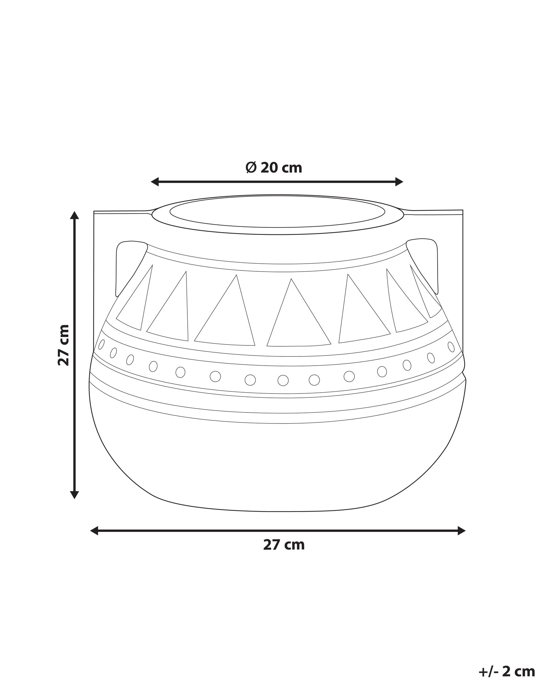 Plant Pot VARIEGATUM 27 cm Brown_937334