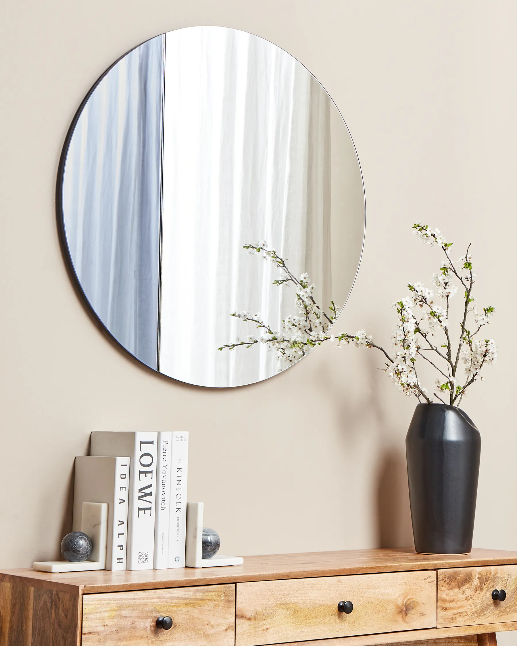 Wall Mirror CHARRON 80 cm 80 cm Blue_915543