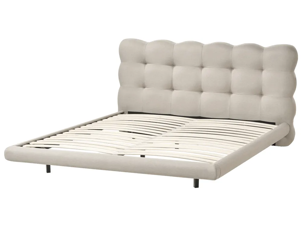 Säng med lamellram  SOULISSE 160 x 200 cm Beige_994482
