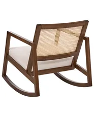 Rocking Chair LEIDY Wood Brown/ Light Beige_1070664