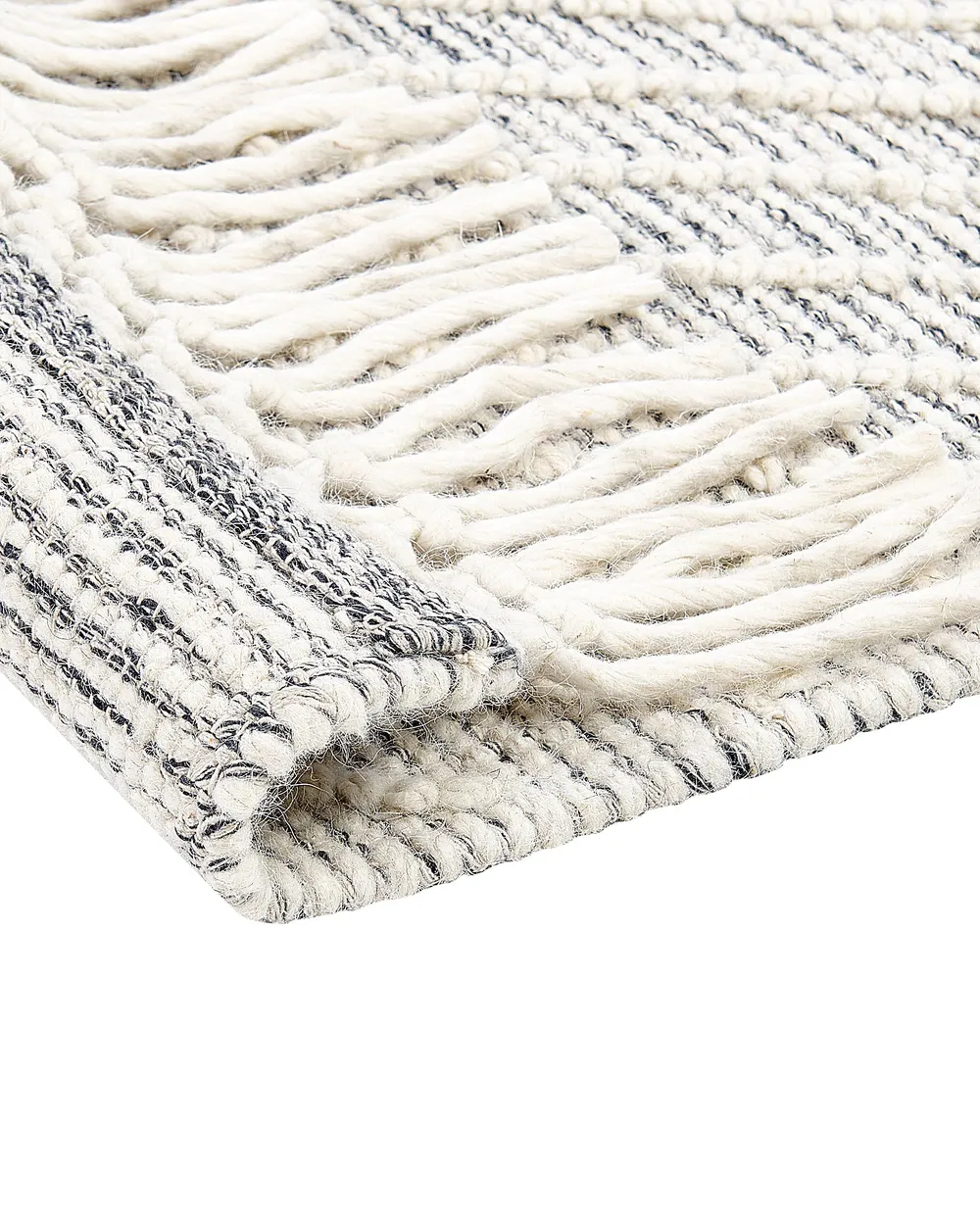 Rug SAVUR Grey 160 x 230 cm Wool_862382