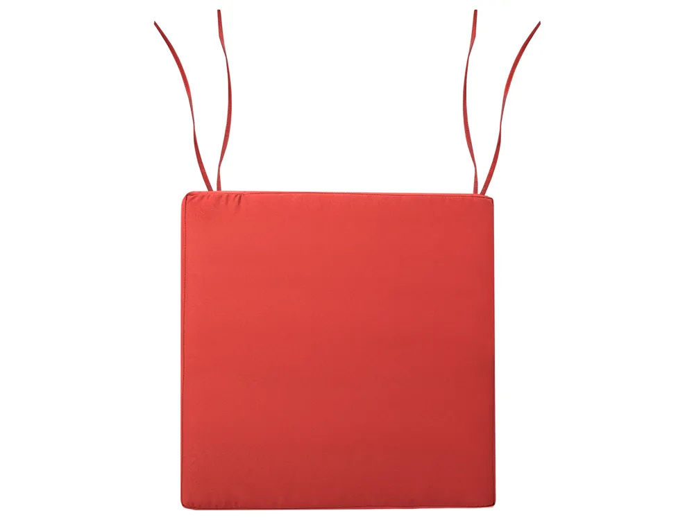 Set of 8 Garden Chair Cushions SASSARI PREMIUM 46 x 46 cm Red_990903