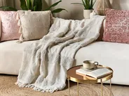 Torkkupeitto RAEBARELI Puuvilla 130 x 180 cm Vaaleanbeige_1079631