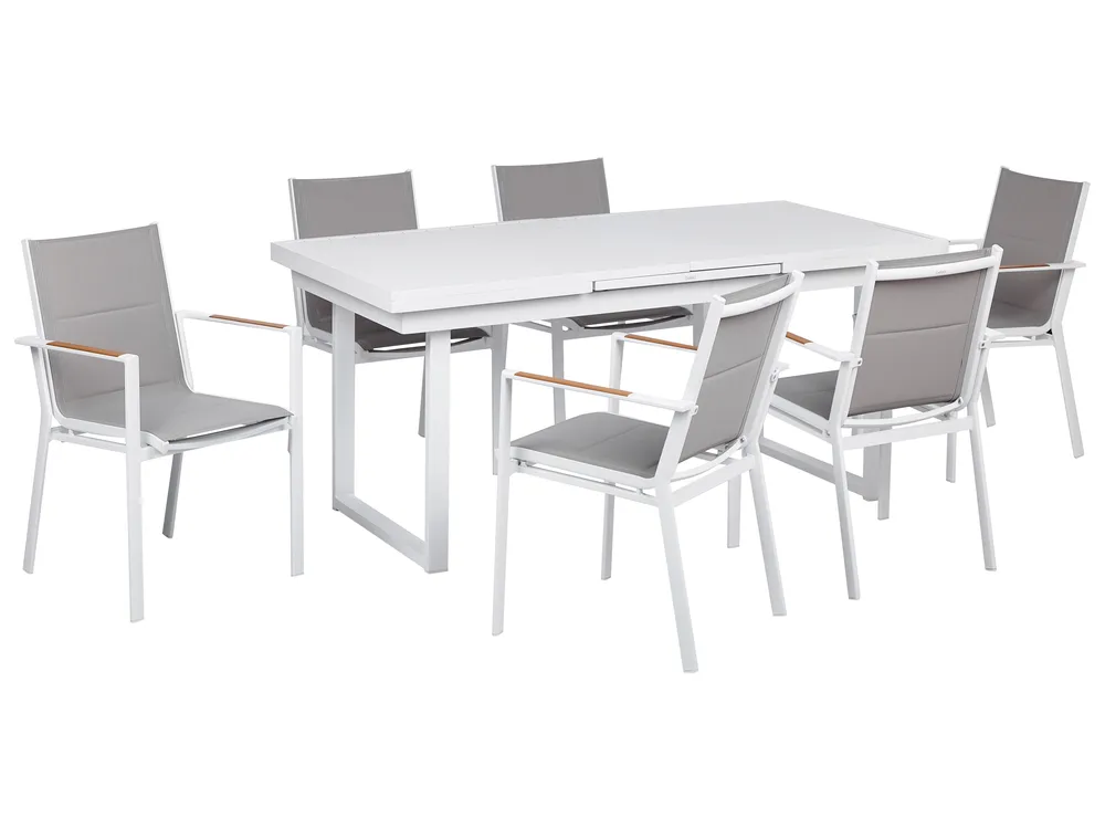 Garden Dining Set 6 Seater VALCANETTO/BUSSETO Metal Grey