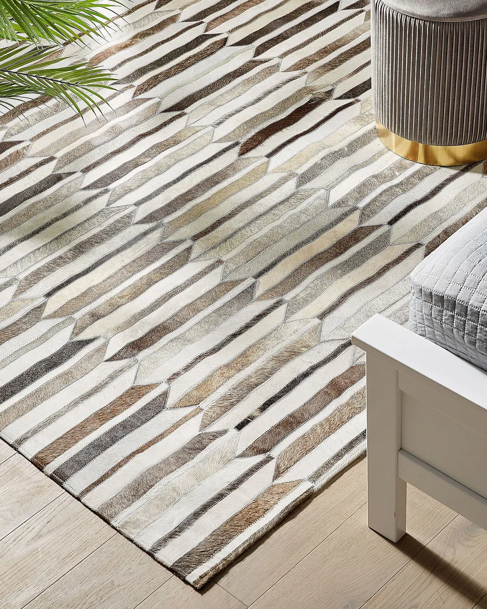 Matto KULALAR Beige 140 x 200 cm Nahka