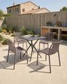 Set of 4 Garden Chairs ARICCIA Brown