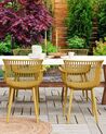 Set of 4 Garden Chairs PESARO Yellow