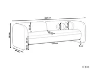 Sofa 3 Seater LEIREN Boucle Beige_920702