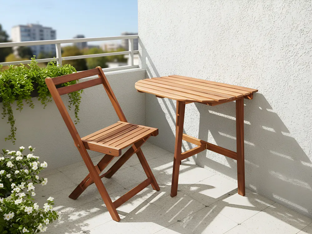 Bistro Table OSIGO 44 cm 70 cm Acacia Wood Brown_1022245