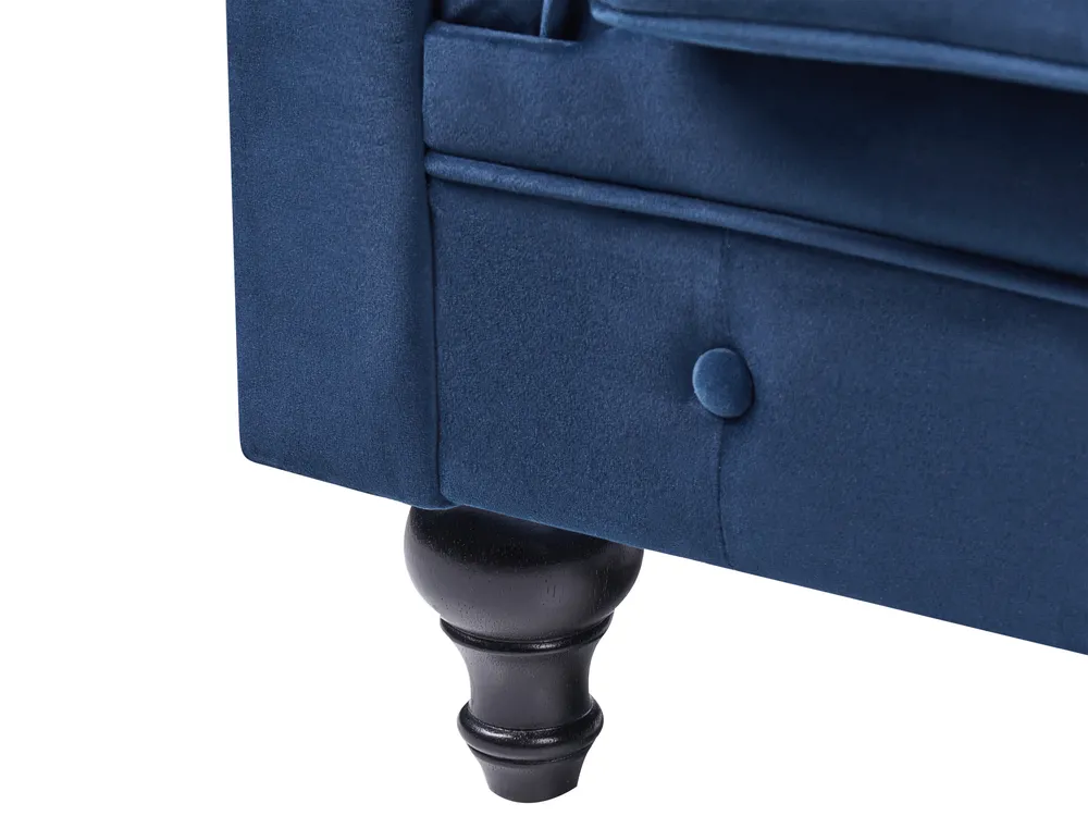 Sofa 3 Seater CHESTERFIELD Velvet Navy Blue_1042053
