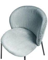 Set of 2 Dining Chairs MILES Corduroy Light Blue_962600