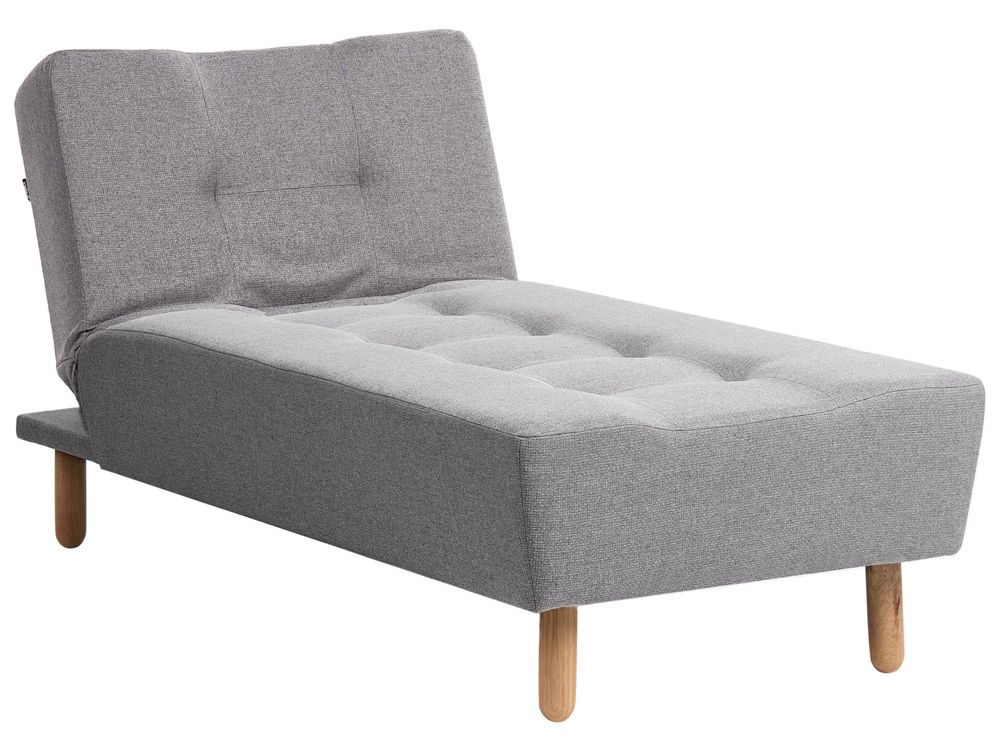 Chaise Longue ALSTEN Fabric Dark Grey