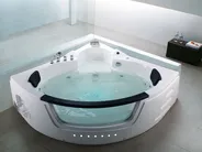 Corner Hot Tub with LED MARTINICA 1980 x 1440 mm White_857965