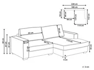 Corner Sofa KOLDING Boucle Light Beige Left Hand_1008302