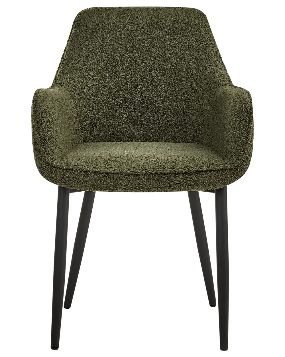 Set med 2 matstolar ALDEN Bouclé Mörkgrön_877514