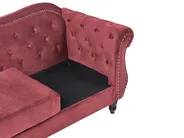 Sofa 3 Seater SKIEN Velvet Dark Red_743173