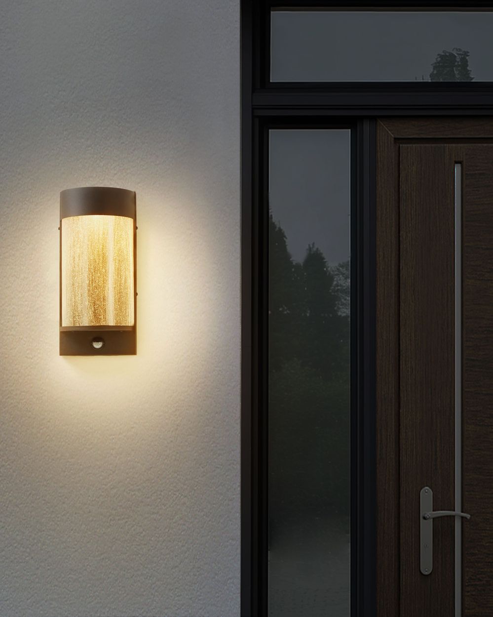 Outdoor LED Wall Light PHEPPIE with Motion Sensor Black