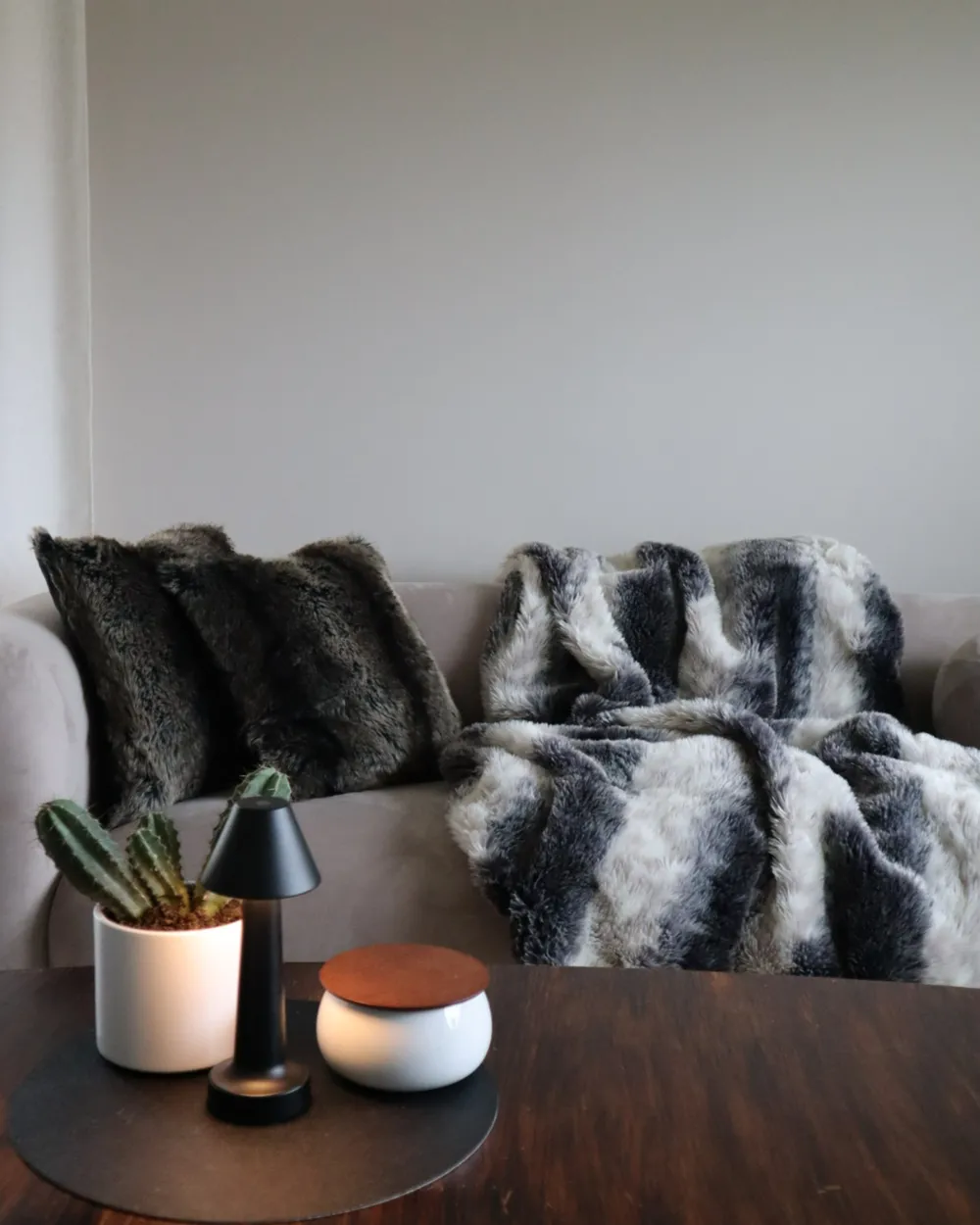Blanket TAZA Fabric 150 x 200 cm Grey_980808