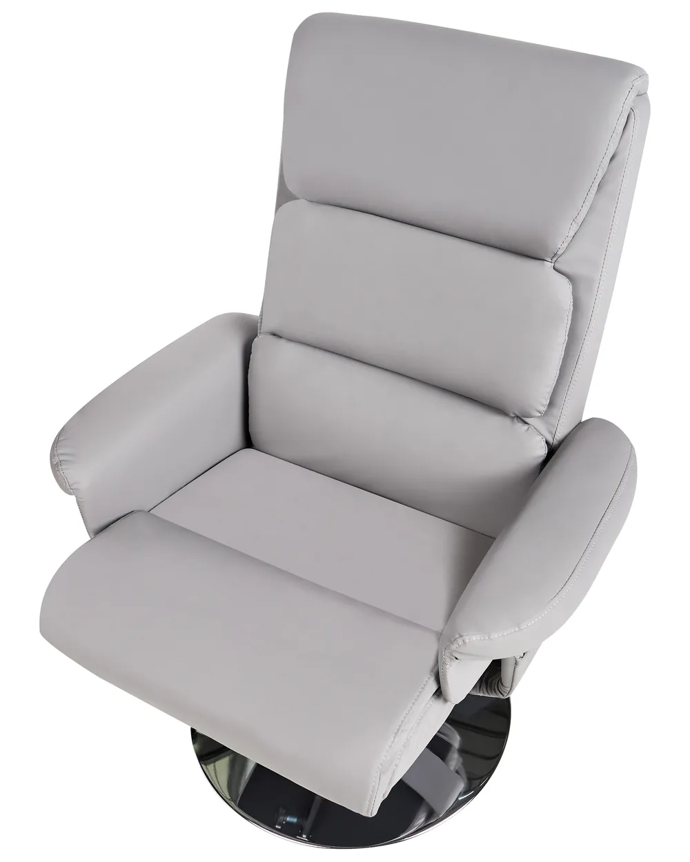 Massage Chair LEGEND with Footstool Faux Leather Grey_698051