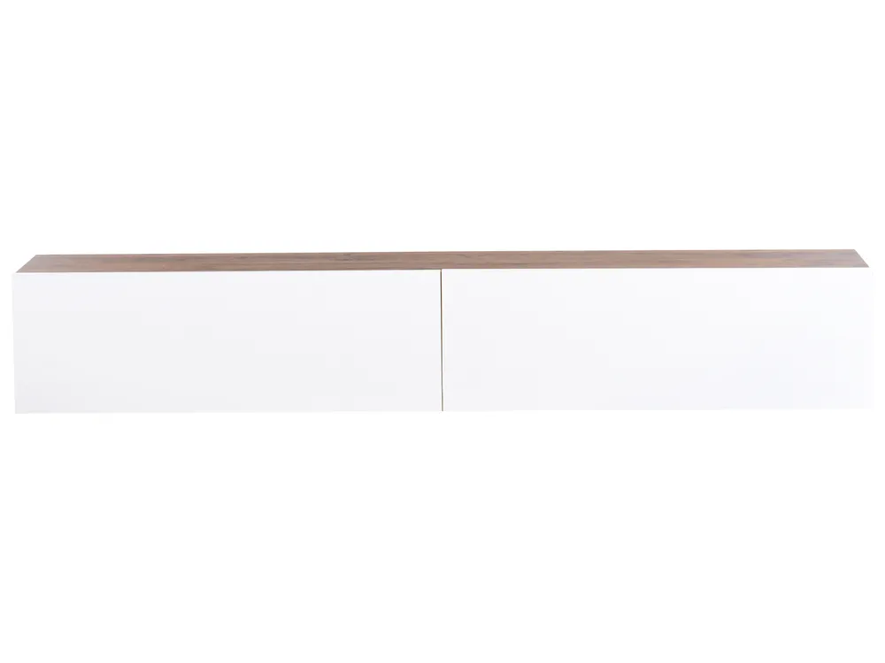 Wall Mounted TV Stand GLADSTONE Brown/ White_973558