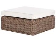Garden Corner Sofa with Ottoman 6 Seater PALERMO Modular PE Rattan Brown_927918