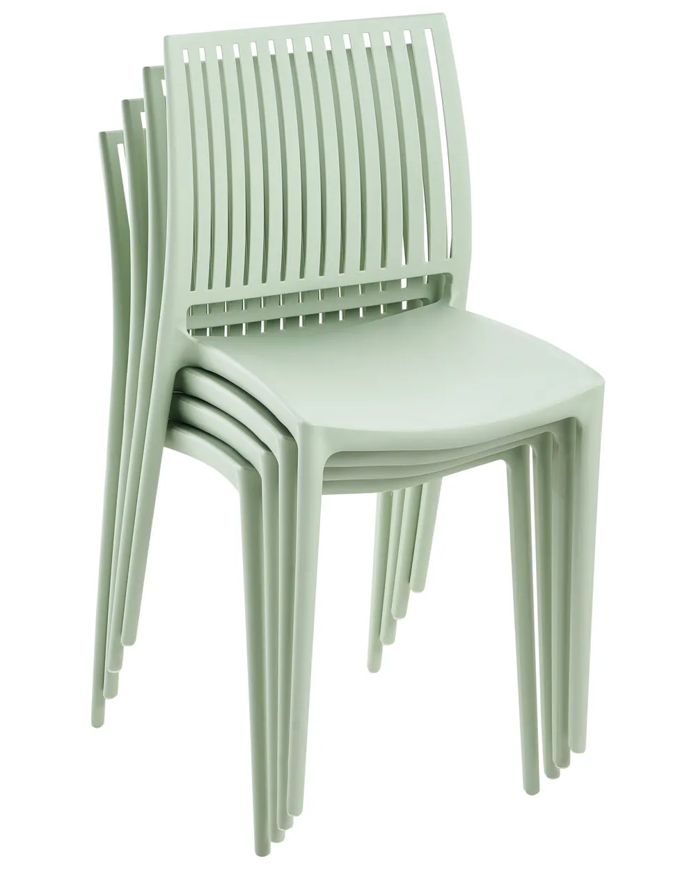 Set of 4 Garden Chairs ILLUMANI Light Green_1077496