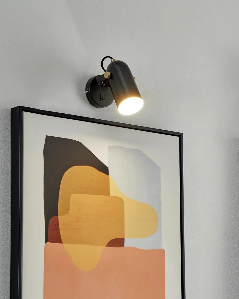 Set of 2 Spotlight Lamps TYRIA Adjustable Metal Black