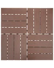 Outdoor Flooring ATELETA Wood-Plastic Composite (WPC) Brown_966663