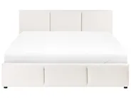 Ottoman Bed BOUSSE Fabric Off-White 140 x 200 cm (EU Double)_1074739