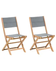 Set of 2 Garden Chairs CESANA Acacia Wood Light Brown_742402