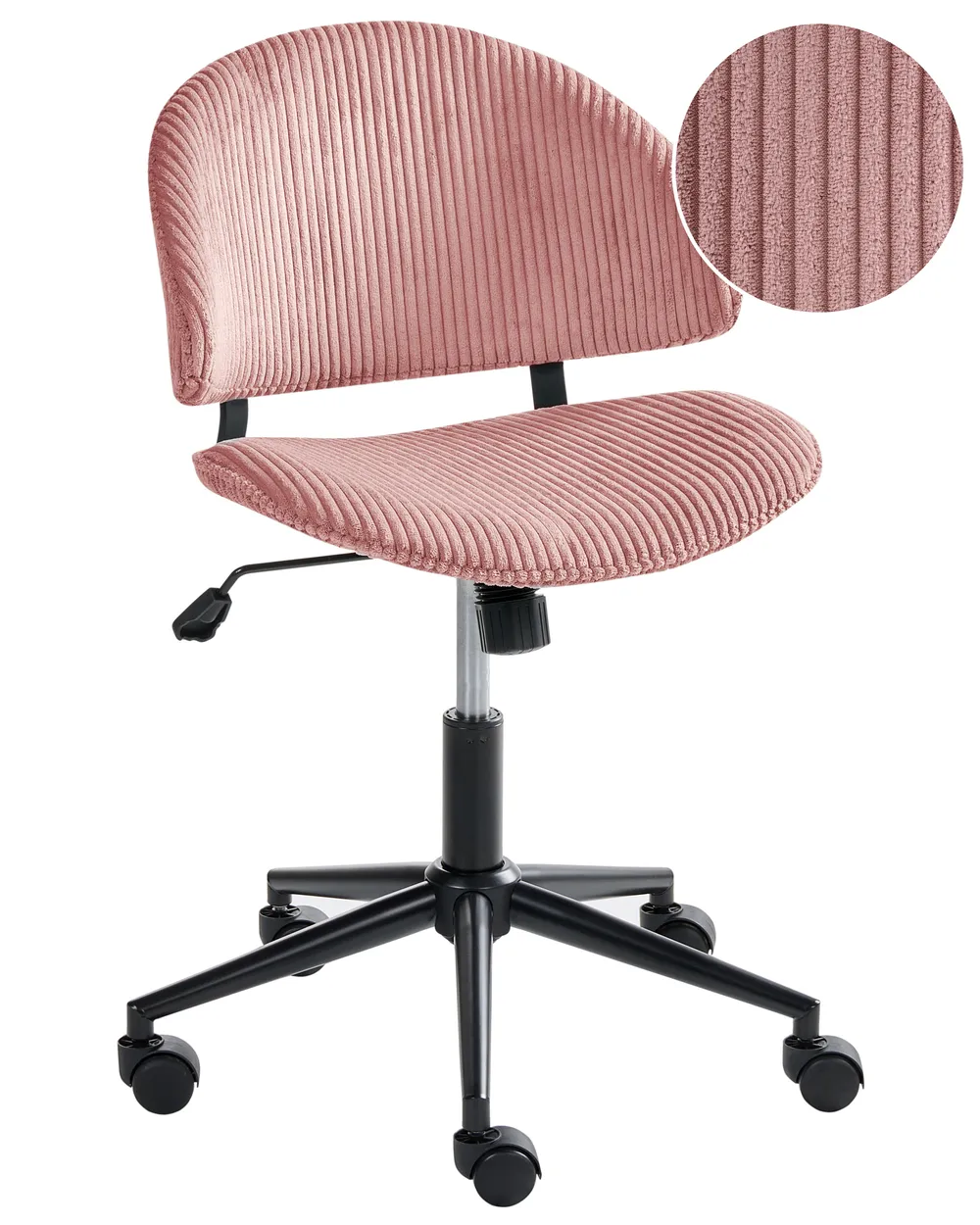 Office Chair KIANA Corduroy Pink