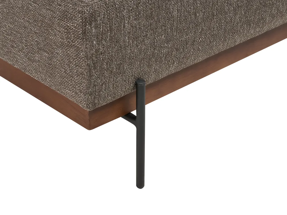 Corner Sofa 4 Seater MARIFERD Fabric Brown Left Hand_903219