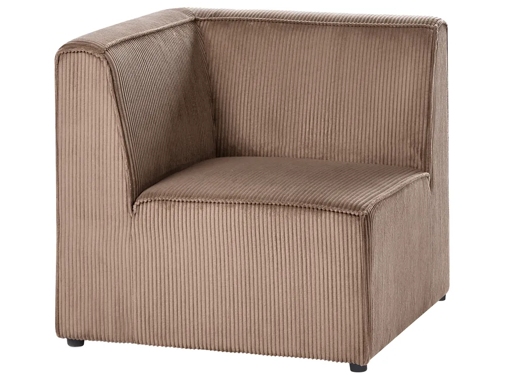 Moduulikulmasohva 4-istuttava LEMVIG rahilla Vakosametti Tumma beige Vasen_1053356