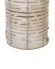 Set med 3 ljusstakar ROVARE 60/39/25 cm Poppelträ Grå_791678