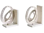 Set of Bookends RABINA Marble Silver_1011980