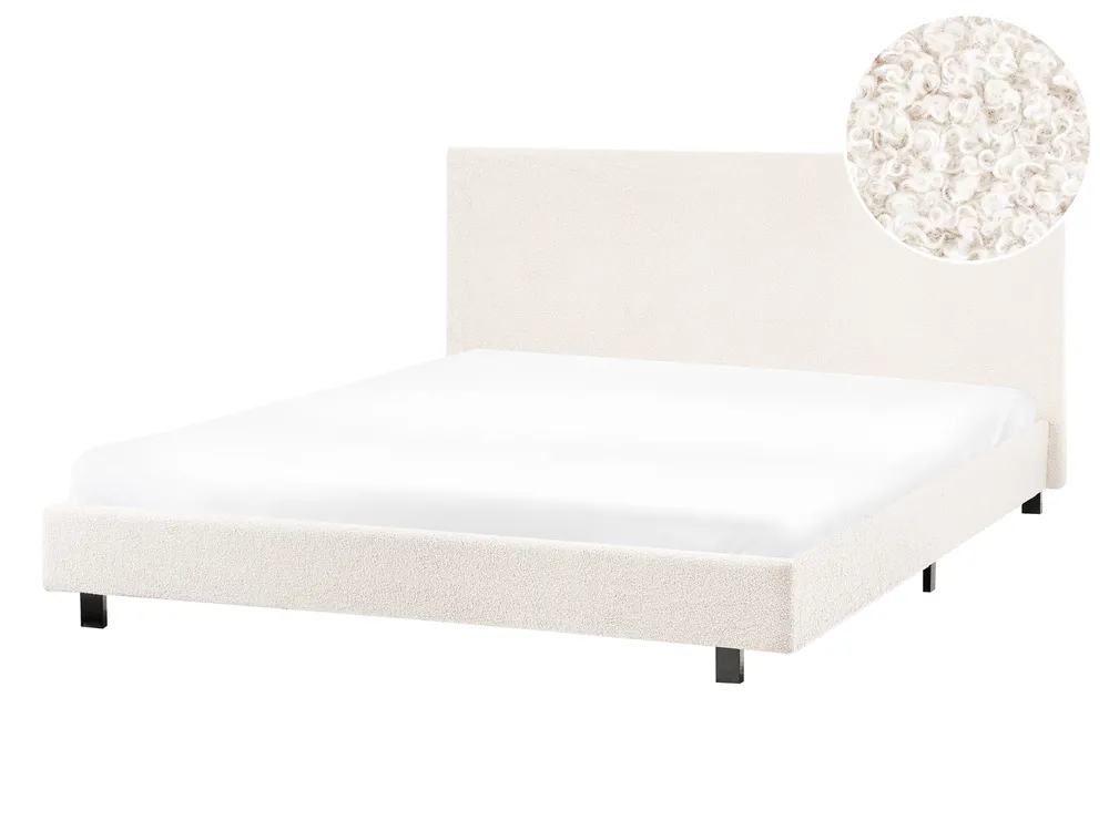 Waterbed Boucle ALBI 140 x 200 cm (EU Double) Off-White