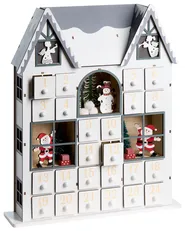 Julpynt LED FEMUND 40 cm Adventskalender Vit_1016859