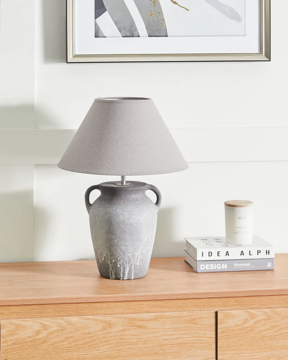Bordslampa AGEFET Keramik Grå_898012