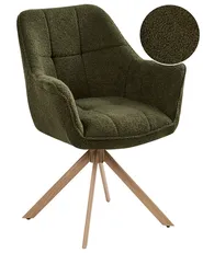 Dining Chair Swivel HAYDEN Boucle Green_1037157