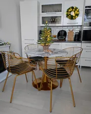 Matbord BOCA Marmor/ Guld 90 cm 90 cm_903026