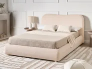 Ottoman Bed BLAGNAC Boucle Light Beige 140 x 200 cm (EU Double)_1009289